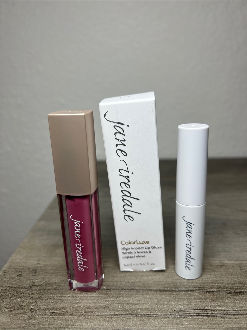Jane Iredale High Impact Lip Gloss & Lash Fixation Mascara Bundle